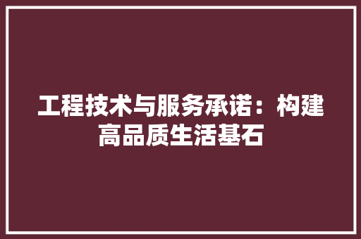 工程技术与服务承诺：构建高品质生活基石 现代风格装饰