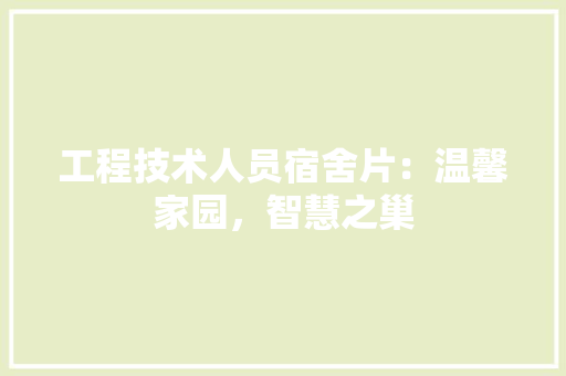 工程技术人员宿舍片：温馨家园，智慧之巢 现代风格装饰