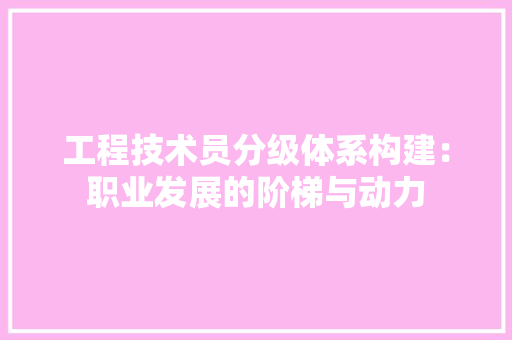 工程技术员分级体系构建：职业发展的阶梯与动力