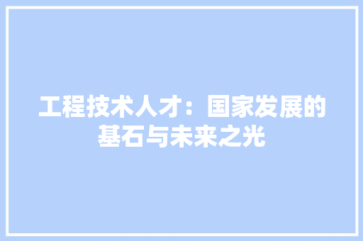 工程技术人才：国家发展的基石与未来之光 现代风格装饰