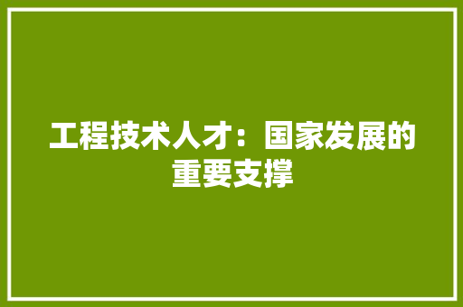 工程技术人才：国家发展的重要支撑 现代风格装饰
