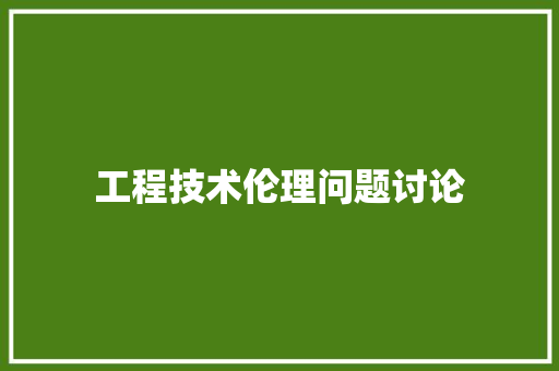 工程技术伦理问题讨论 现代风格装饰
