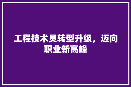 工程技术员转型升级，迈向职业新高峰 现代风格装饰