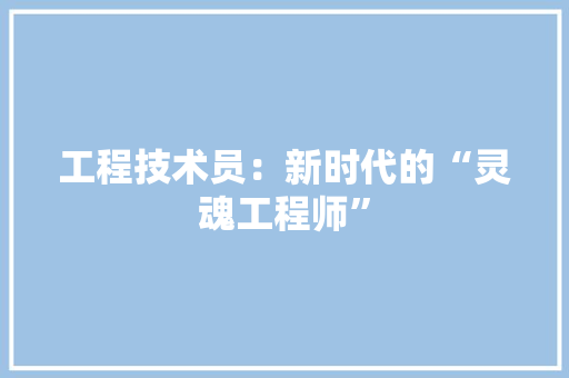 工程技术员：新时代的“灵魂工程师” 现代风格装饰