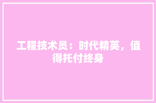 工程技术员：时代精英，值得托付终身 现代风格装饰