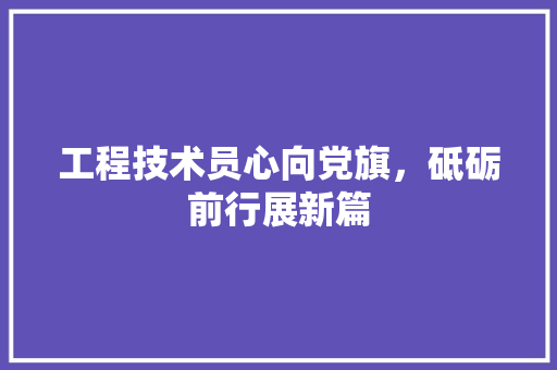 工程技术员心向党旗，砥砺前行展新篇 现代风格装饰