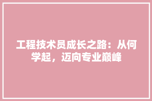 工程技术员成长之路：从何学起，迈向专业巅峰 现代风格装饰