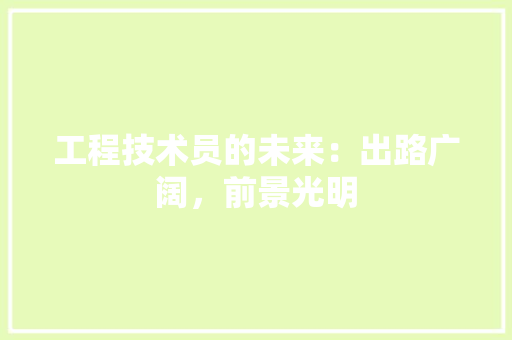 工程技术员的未来：出路广阔，前景光明 现代风格装饰