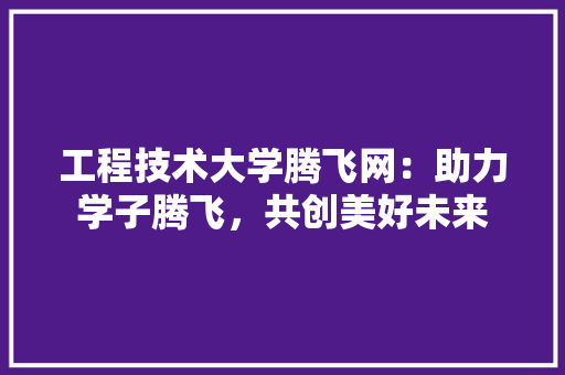 工程技术大学腾飞网：助力学子腾飞，共创美好未来 现代风格装饰