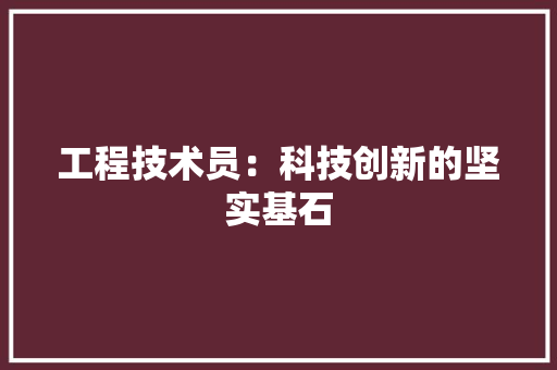 工程技术员：科技创新的坚实基石 现代风格装饰