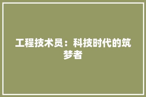 工程技术员：科技时代的筑梦者 现代风格装饰