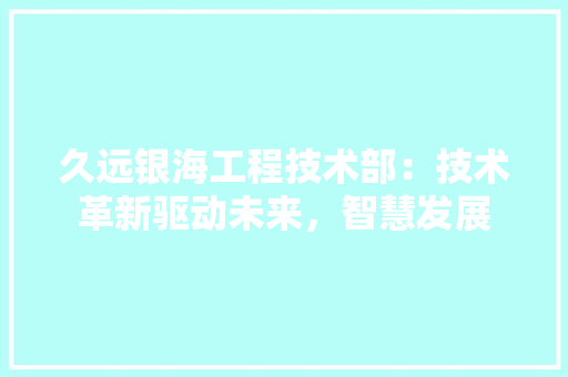 久远银海工程技术部：技术革新驱动未来，智慧发展 家居装修