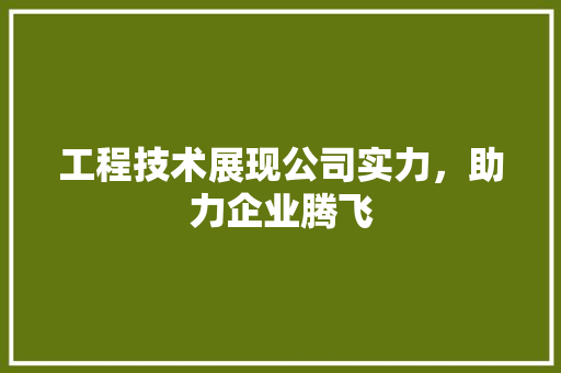 工程技术展现公司实力，助力企业腾飞 现代风格装饰