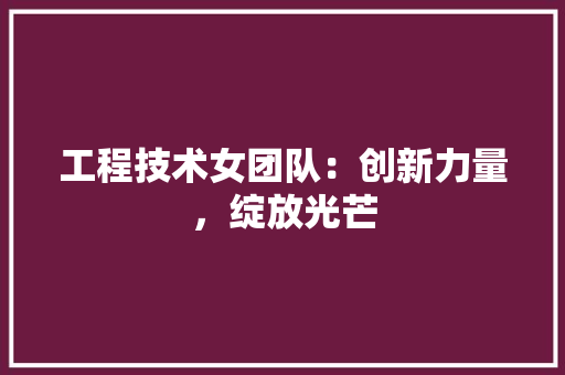 工程技术女团队：创新力量，绽放光芒 现代风格装饰