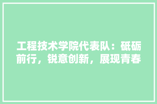 工程技术学院代表队：砥砺前行，锐意创新，展现青春风采 现代风格装饰