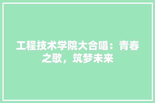 工程技术学院大合唱：青春之歌，筑梦未来 现代风格装饰