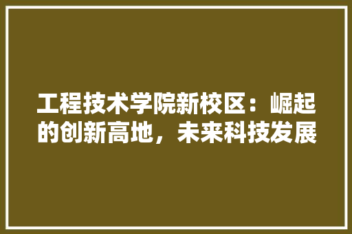 工程技术学院新校区：崛起的创新高地，未来科技发展
