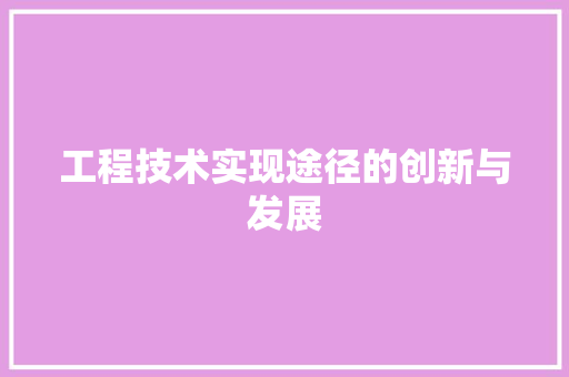 工程技术实现途径的创新与发展 现代风格装饰