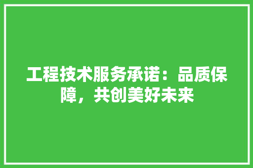 工程技术服务承诺：品质保障，共创美好未来 现代风格装饰