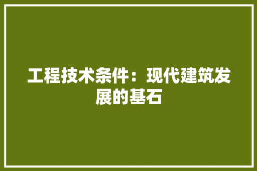 工程技术条件：现代建筑发展的基石 现代风格装饰