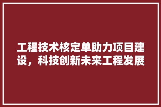 工程技术核定单助力项目建设，科技创新未来工程发展 现代风格装饰