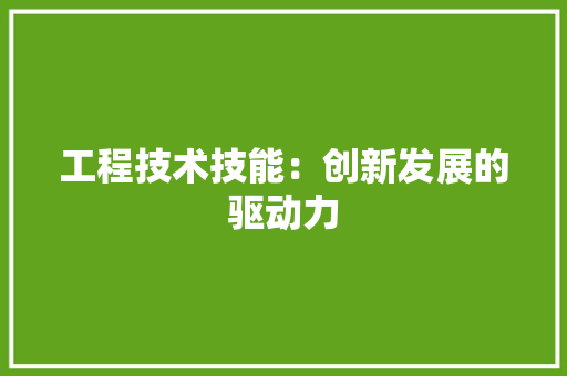 工程技术技能：创新发展的驱动力 现代风格装饰