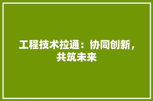 工程技术拉通：协同创新，共筑未来 现代风格装饰