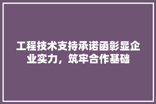 工程技术支持承诺函彰显企业实力，筑牢合作基础