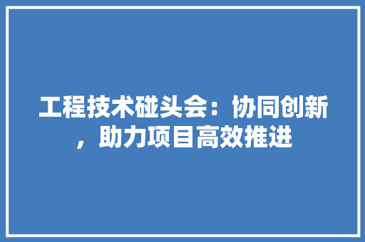 工程技术碰头会：协同创新，助力项目高效推进 现代风格装饰