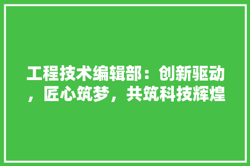 工程技术编辑部：创新驱动，匠心筑梦，共筑科技辉煌 现代风格装饰