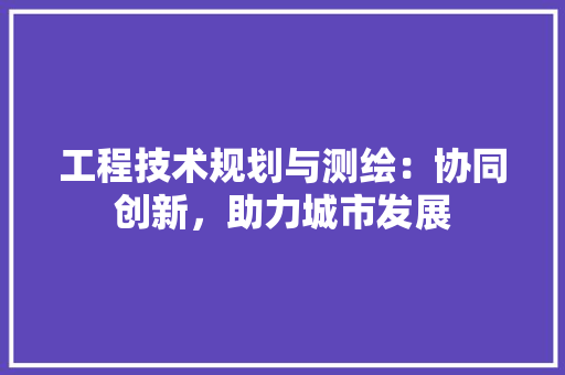 工程技术规划与测绘：协同创新，助力城市发展 现代风格装饰