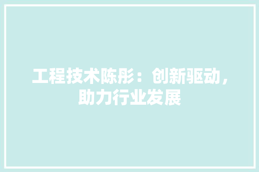 工程技术陈彤：创新驱动，助力行业发展 中式风格装饰