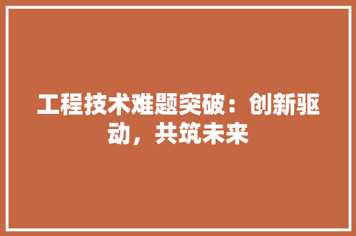 工程技术难题突破：创新驱动，共筑未来