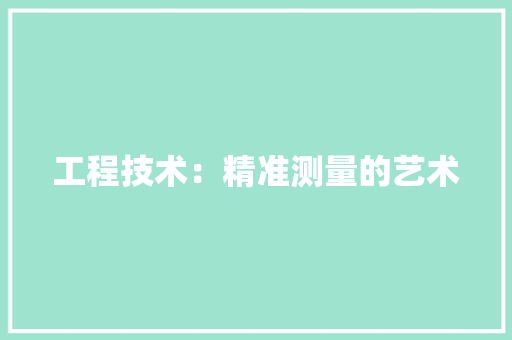 工程技术：精准测量的艺术 中式风格装饰