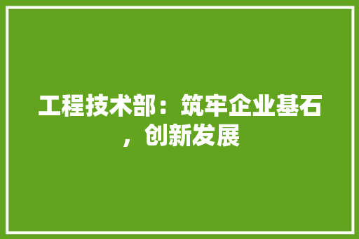 工程技术部：筑牢企业基石，创新发展 中式风格装饰