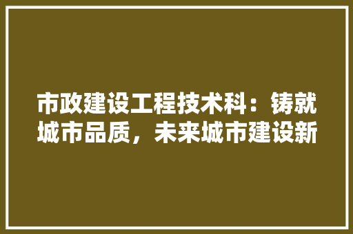 市政建设工程技术科：铸就城市品质，未来城市建设新篇章 中式风格装饰