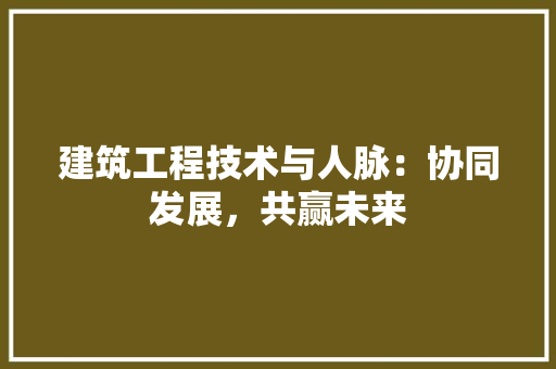 建筑工程技术与人脉：协同发展，共赢未来 中式风格装饰