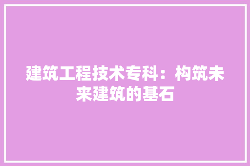 建筑工程技术专科：构筑未来建筑的基石 中式风格装饰