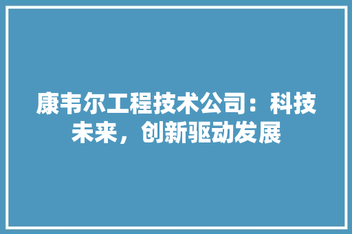 康韦尔工程技术公司：科技未来，创新驱动发展 中式风格装饰