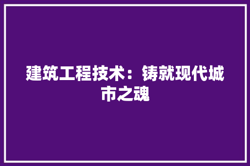 建筑工程技术：铸就现代城市之魂 中式风格装饰