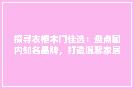 探寻衣柜木门佳选：盘点国内知名品牌，打造温馨家居空间 室内设计
