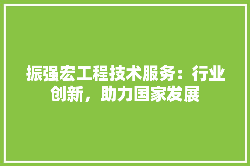 振强宏工程技术服务：行业创新，助力国家发展 室内设计
