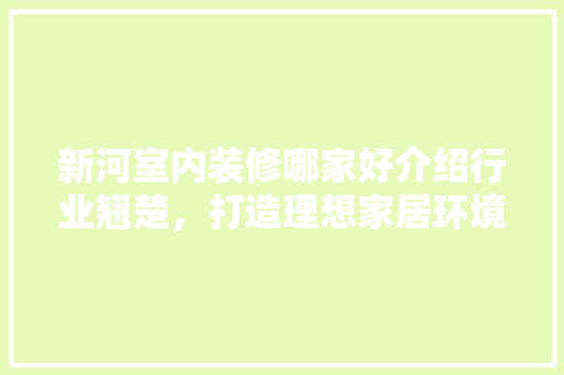 新河室内装修哪家好介绍行业翘楚，打造理想家居环境 室内设计