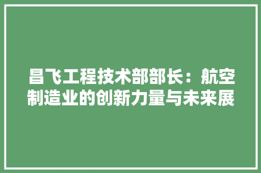昌飞工程技术部部长：航空制造业的创新力量与未来展望 室内设计