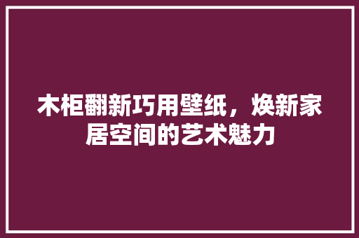木柜翻新巧用壁纸，焕新家居空间的艺术魅力 室内设计