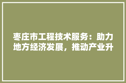 枣庄市工程技术服务：助力地方经济发展，推动产业升级 室内设计