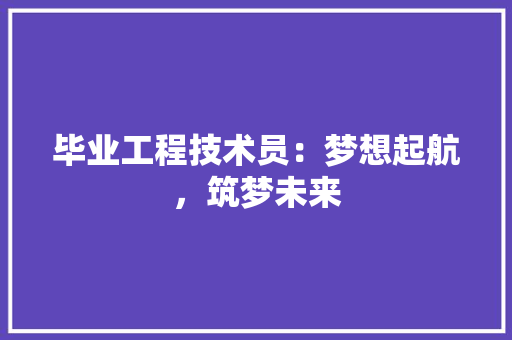 毕业工程技术员：梦想起航，筑梦未来 室内设计