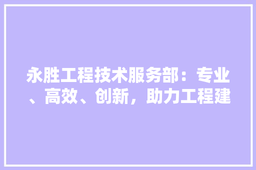 永胜工程技术服务部：专业、高效、创新，助力工程建设腾飞 室内设计