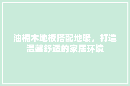 油楠木地板搭配地暖，打造温馨舒适的家居环境