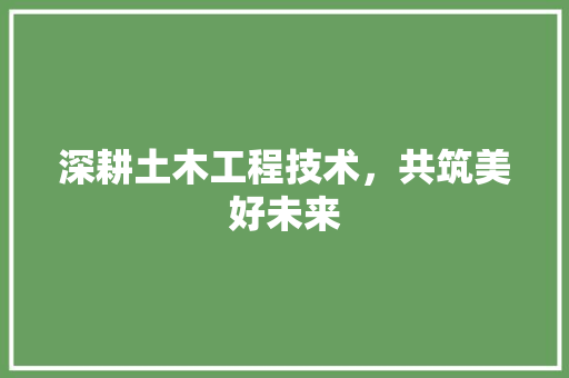 深耕土木工程技术，共筑美好未来 室内设计